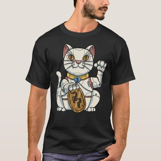 Maneki Neko Cat T-shirt (Voorkant)