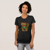 maneki neko cat t-shirt (Voorkant volledig)