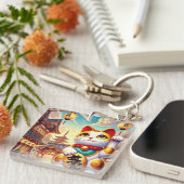 Maneki Neko Design Sleutelhanger (Voorkant Rechts)