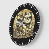 Maneki Neko en Jin Chan - Geluk en voorspoed Grote Klok (Hoek)