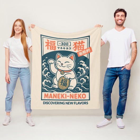 Maneki-Neko Fleece Deken (In situ)