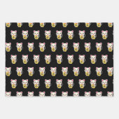 Maneki Neko - Geluks Kat Gemengd Inpakpapier Vel (Voorkant 2)