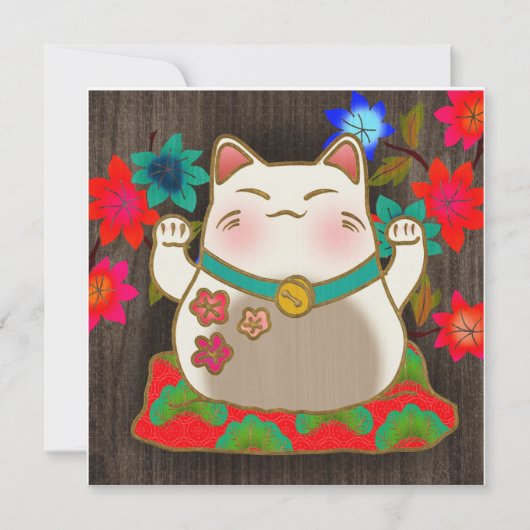 Maneki Neko gelukskaartje (Voorkant)