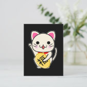 Maneki Neko - Gelukskat Briefkaart (Staand voorkant)