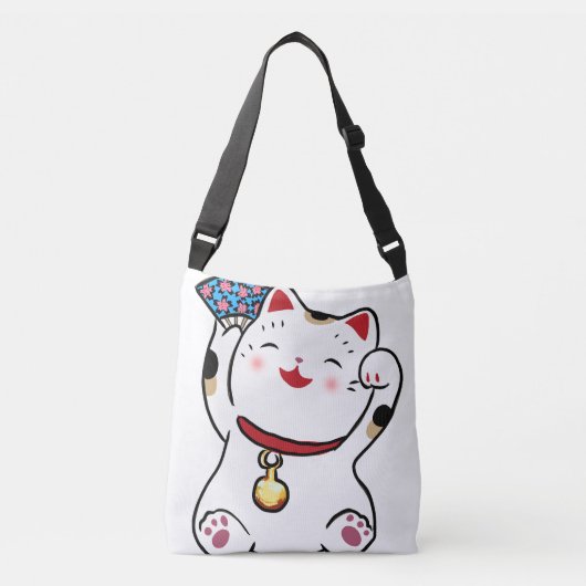 maneki neko gelukskat crossbody tas (Voorkant)