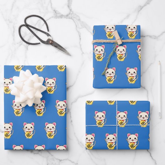 Maneki Neko - Gelukskat Inpakpapier Vel (Voorkant)