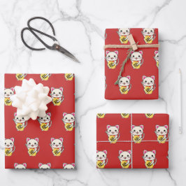 Maneki Neko - Gelukskat Inpakpapier Vel