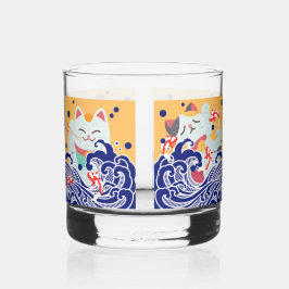 MANEKI NEKO gelukskat Rocks Glass Whisky Glas