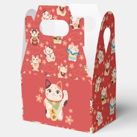 Maneki Neko Gelukskatjes Bedankdoosjes (Geopend)