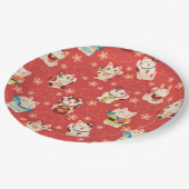 Maneki Neko Gelukskatjes Papieren Bordje (Gekanteld)