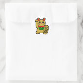 Maneki Neko: Golden Lucky Cat Ronde Sticker (Tas)