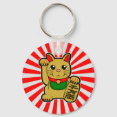 Maneki Neko: Golden Lucky Cat Sleutelhanger (Voorkant)