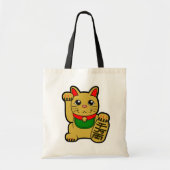 Maneki Neko: Golden Lucky Cat Tote Bag (Voorkant)