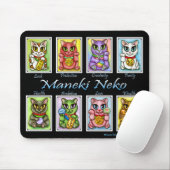 Maneki Neko Good Luck Cats Fantasy Cat Mousepad Muismat (Met muis)