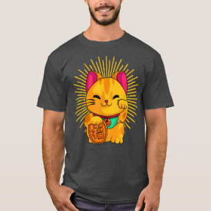 Maneki Neko Japans Lucky Cat Kawaii Koban Kat T-shirt