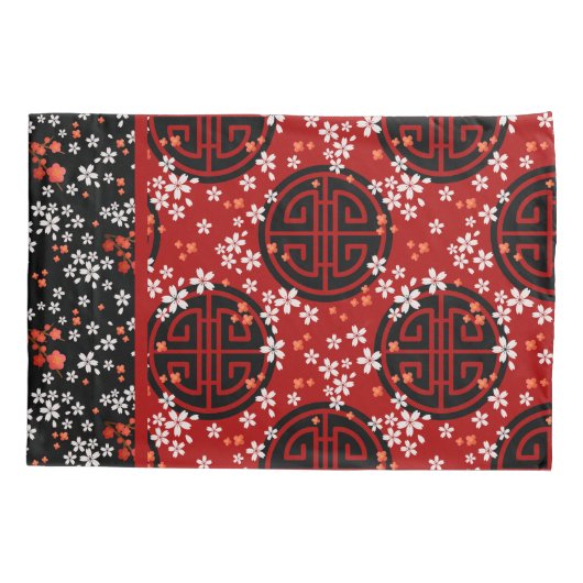 Maneki Neko Japans Waving Lucky Cat met Koi Kussensloop (Achterkant-Links)