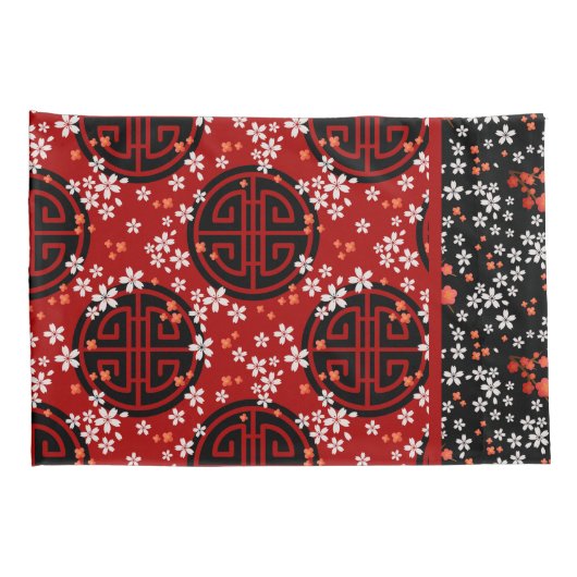 Maneki Neko Japans Waving Lucky Cat met Koi Kussensloop (Achterkant-Rechts)