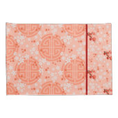 Maneki Neko Japans Waving Lucky Cat met Koi Kussensloop (Achterkant-Rechts)