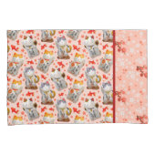 Maneki Neko Japans Waving Lucky Cat met Koi Kussensloop (Voorkant-Rechts)