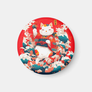 Maneki-Neko, Japanse gelukskat Magneet