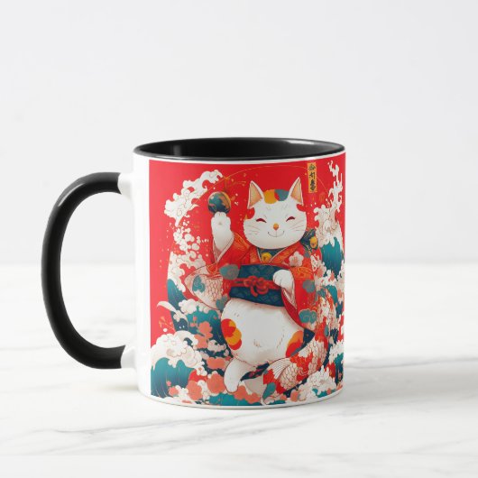 Maneki-Neko, Japanse gelukskat Mok (Links)