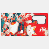 Maneki-Neko, Japanse gelukskat Samsung Galaxy Hoesje (Achterkant horizontaal)