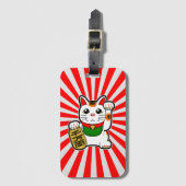Maneki Neko: Japanse Lucky Cat Bagagelabel (Voorkant (verticaal))