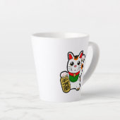Maneki Neko: Japanse Lucky Cat Latte Mok (Rechterhoek)