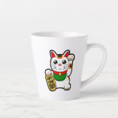 Maneki Neko: Japanse Lucky Cat Latte Mok (Rechts)