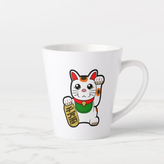 Maneki Neko: Japanse Lucky Cat Latte Mok (Rechts)