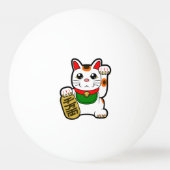 Maneki Neko: Japanse Lucky Cat Pingpongbal (Voorkant)