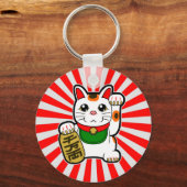 Maneki Neko: Japanse Lucky Cat Sleutelhanger (Voorkant)