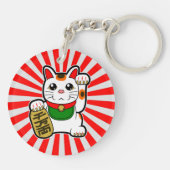 Maneki Neko: Japanse Lucky Cat Sleutelhanger (Achterkant)