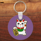 Maneki Neko: Japanse Lucky Cat Sleutelhanger (Achterkant)