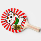 Maneki Neko: Japanse Lucky Cat Tafeltennisbatje (Zijkant)