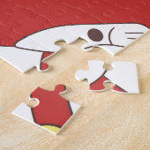Maneki-Neko kat, Japans doodle patroon. Legpuzzel (Zijkant)
