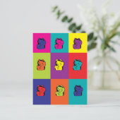 Maneki Neko Kat Pop Art Briefkaart (Staand voorkant)