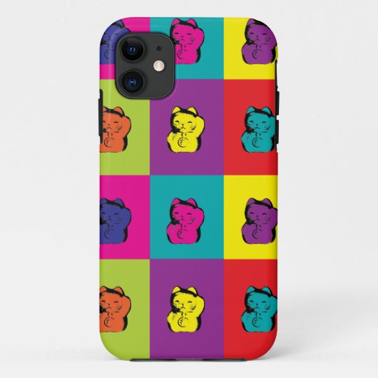Maneki Neko Kat Pop Art Case-Mate iPhone Case (Achterkant)