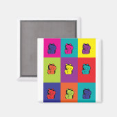 Maneki Neko Kat Pop Kunstmagneet Magneet (Voorkant / Achterkant)