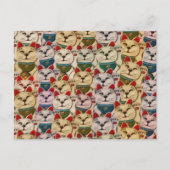 Maneki-neko kattenpatroon briefkaart (Voorkant)