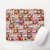 Maneki-neko kattenpatroon muismat (Met muis)