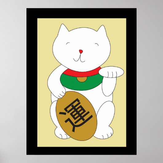 Maneki Neko Luck en Good Fortune Poster (Voorkant)