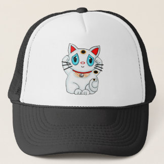 Maneki Neko Lucky Becelling White Cat Trucker Pet