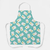 Maneki Neko Lucky Cat All-Over Print Apron Schort (Voorkant)