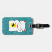 Maneki Neko Lucky Cat Bagagelabel (Voorkant horizontaal)