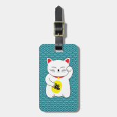 Maneki Neko Lucky Cat Bagagelabel (Voorkant verticaal)