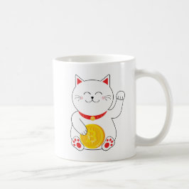 Maneki Neko Lucky Cat Bitcoin Mok