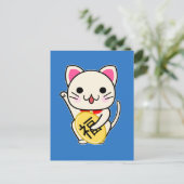 Maneki Neko - Lucky Cat Briefkaart (Staand voorkant)