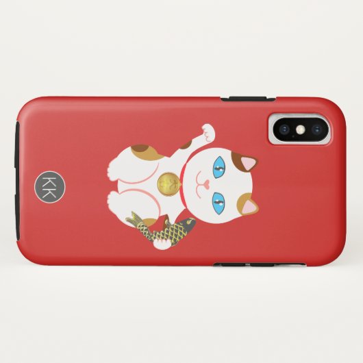 Maneki-neko Lucky Cat Case-Mate iPhone Case (Achterkant (horizontaal))