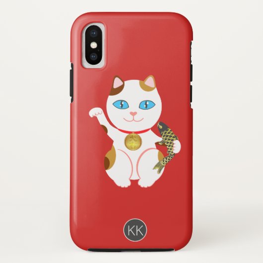 Maneki-neko Lucky Cat Case-Mate iPhone Case (Achterkant)